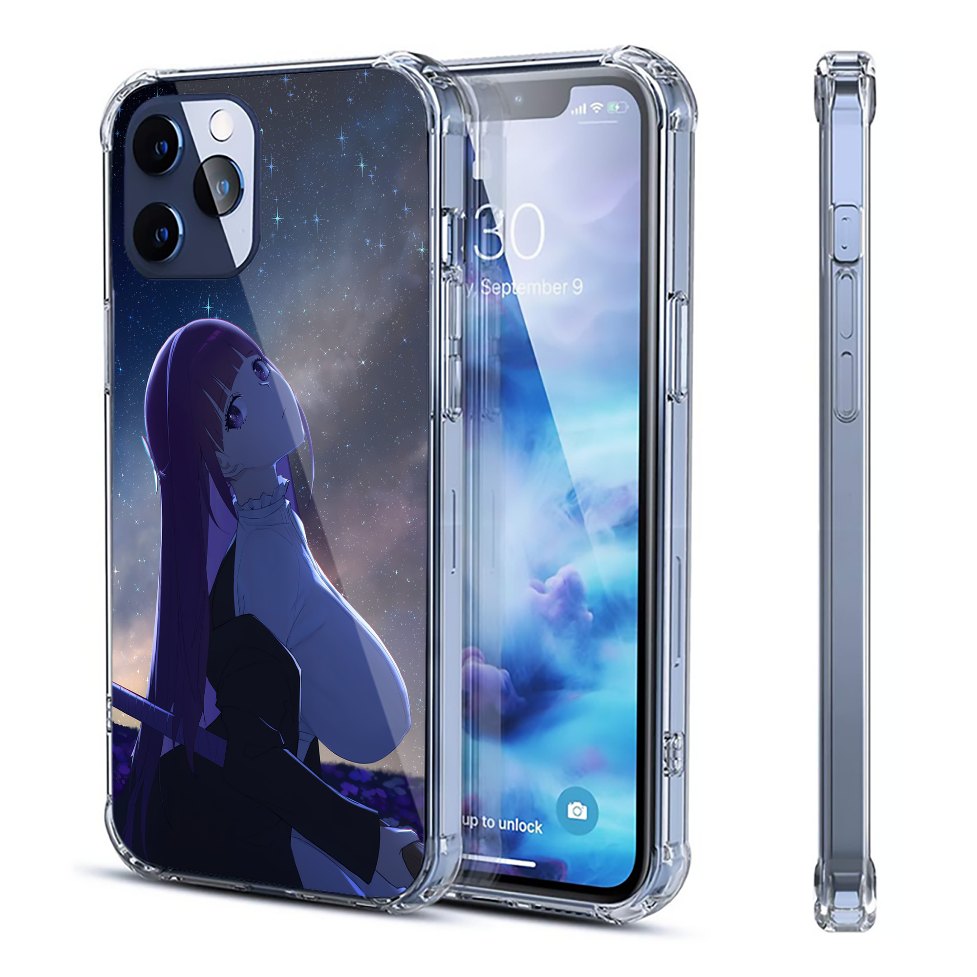 （画像用） 葬送のフリーレン Frieren 【iPhone 12シリーズ対応】透明スマホケース（クリアソフトケース）